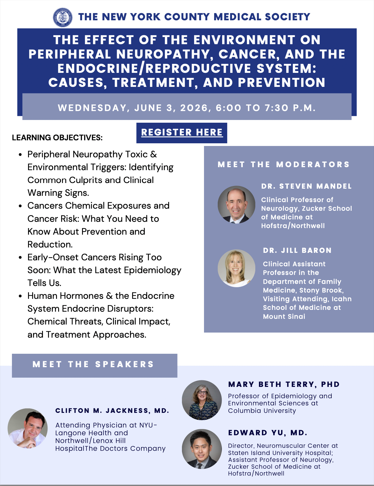 Free webinar flyer about environmental links to neuropathy, cancer, and hormones